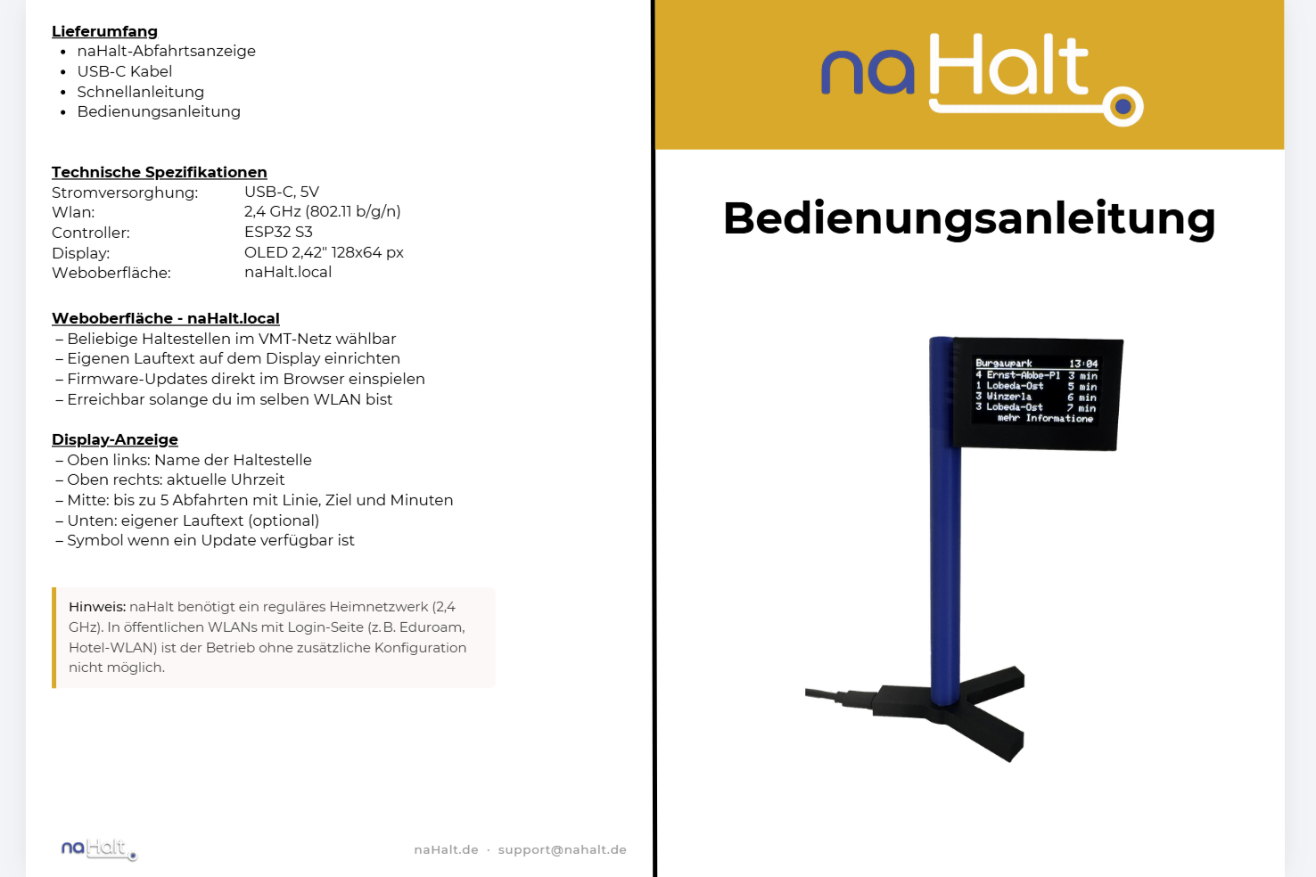 Bedienungsanleitung