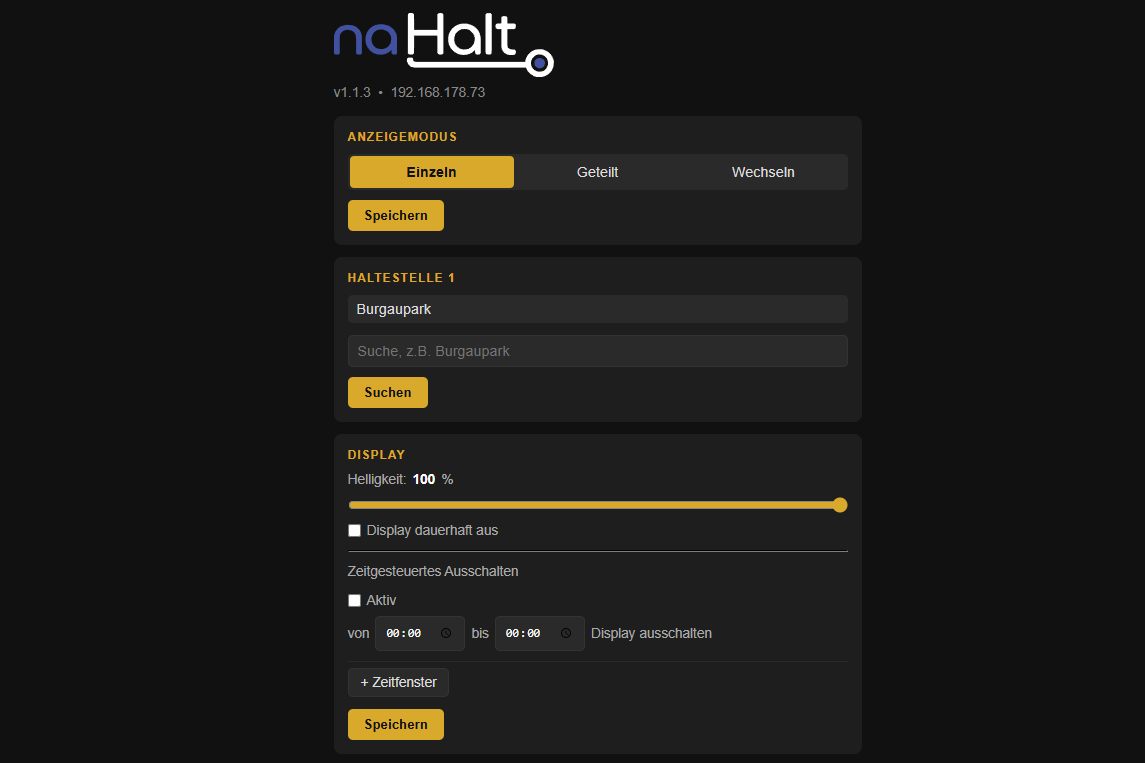 Webinterface